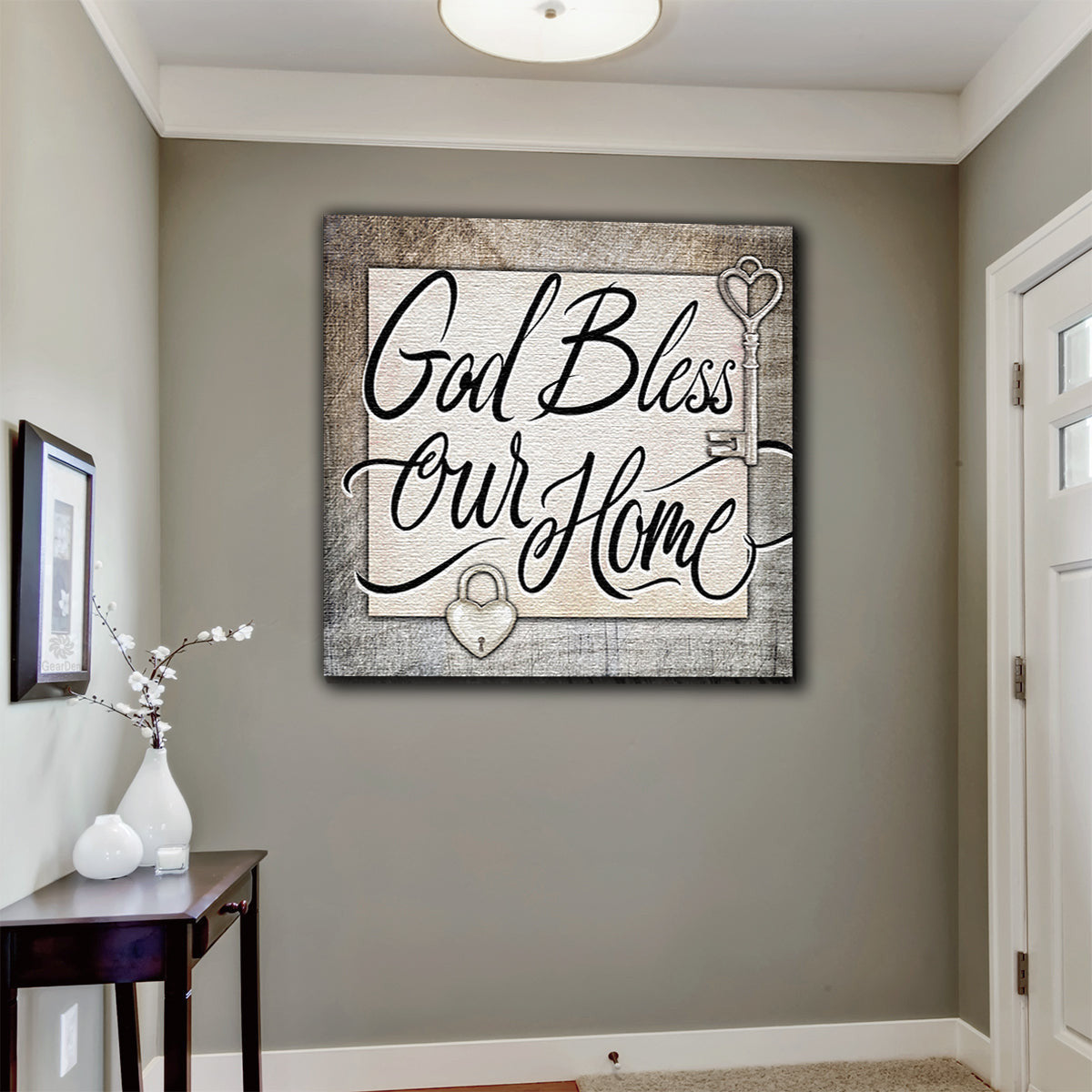 God Bless Our Home Premium Canvas