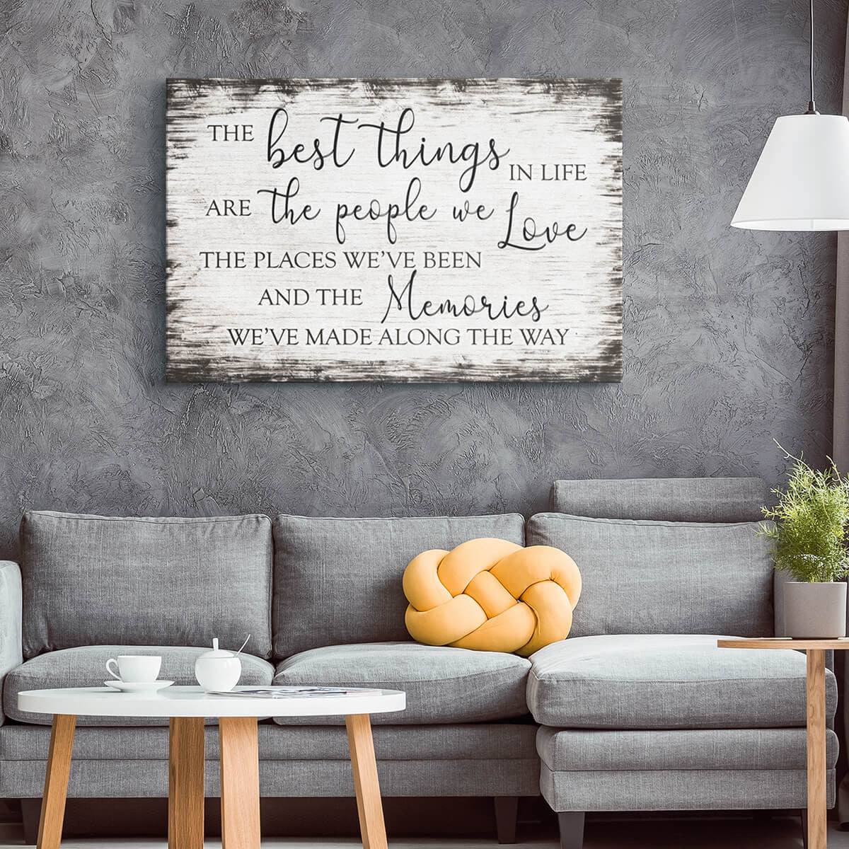 The Best Things In Life - The Memories Weve Made Premium Rustic Canvas