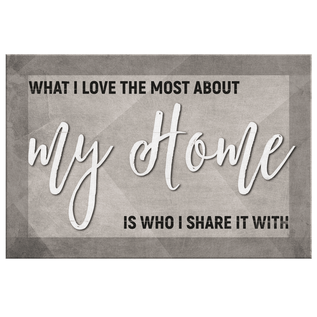 What I Love Most About My Home Premium Canvas