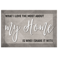 What I Love Most About My Home Premium Canvas