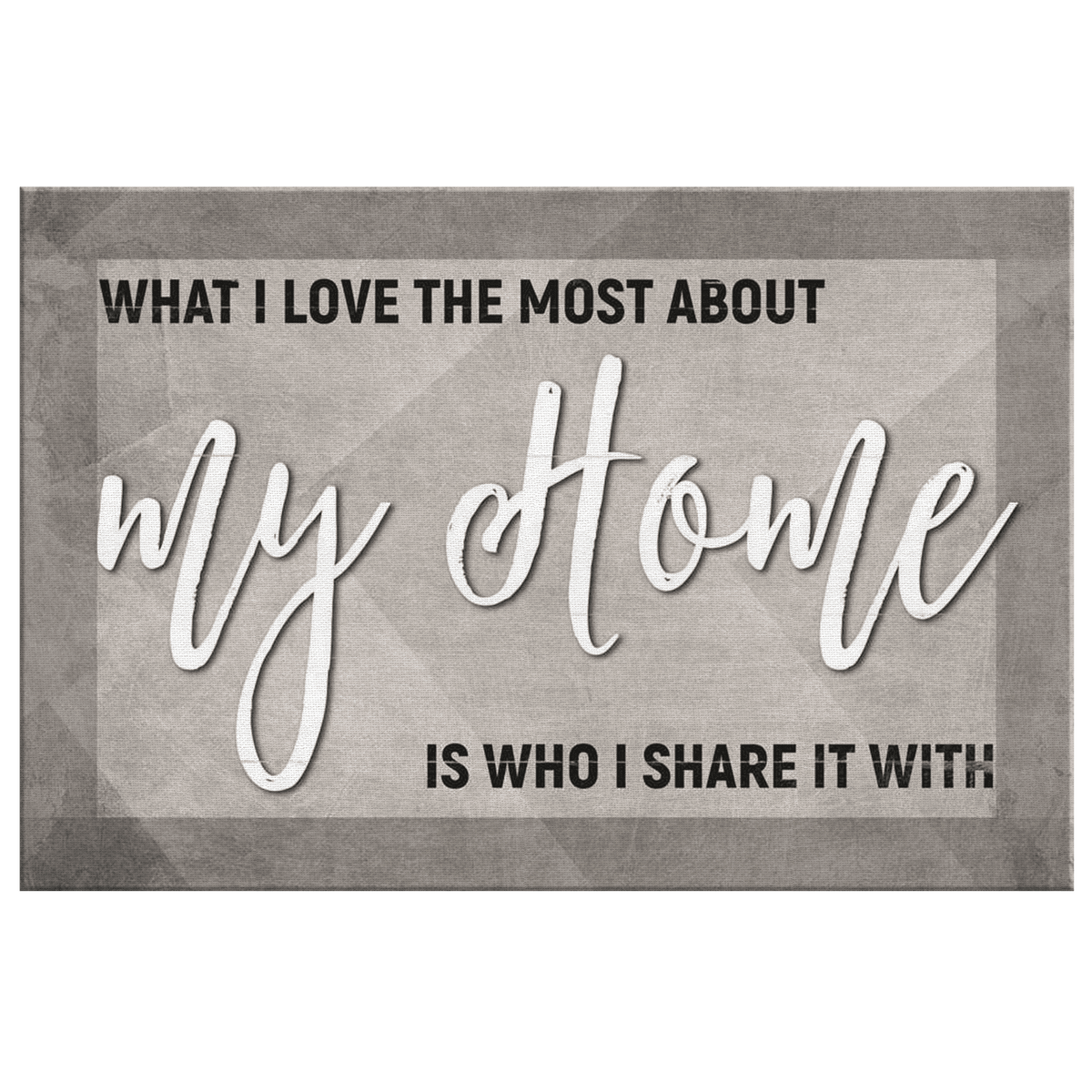 What I Love Most About My Home Premium Canvas
