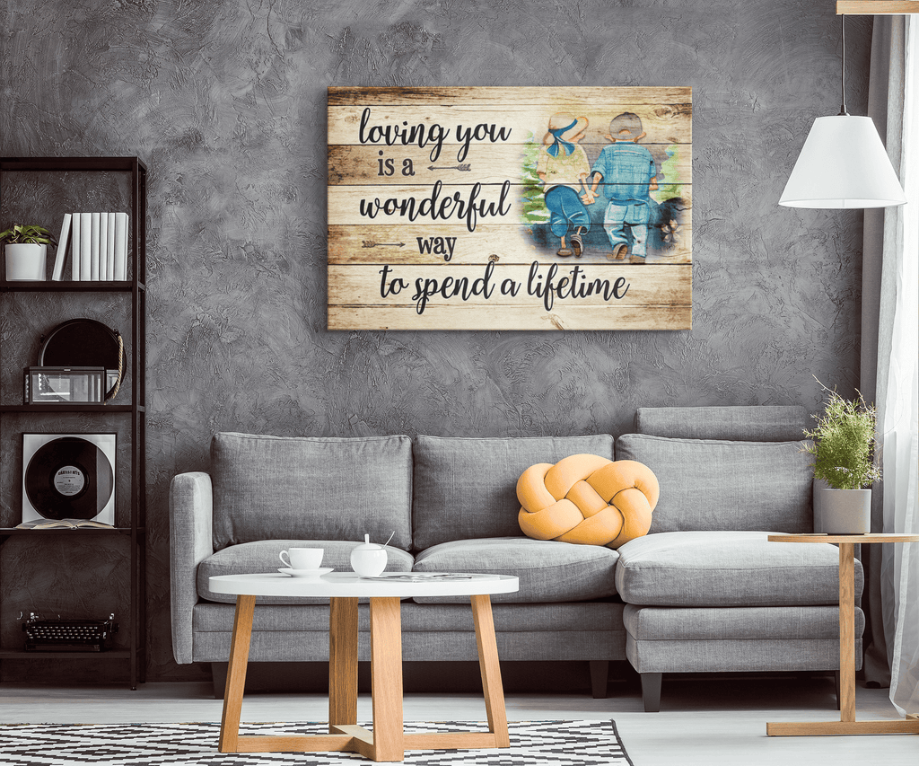 Loving You - A Wonderful Way To Spend A Lifetime Premium Canvas