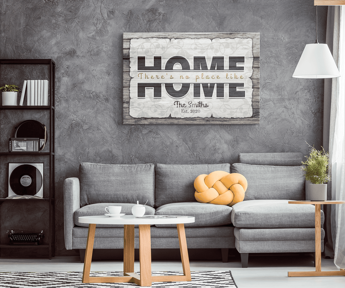 Personalized Theres No Place Like Home Premium Canvas