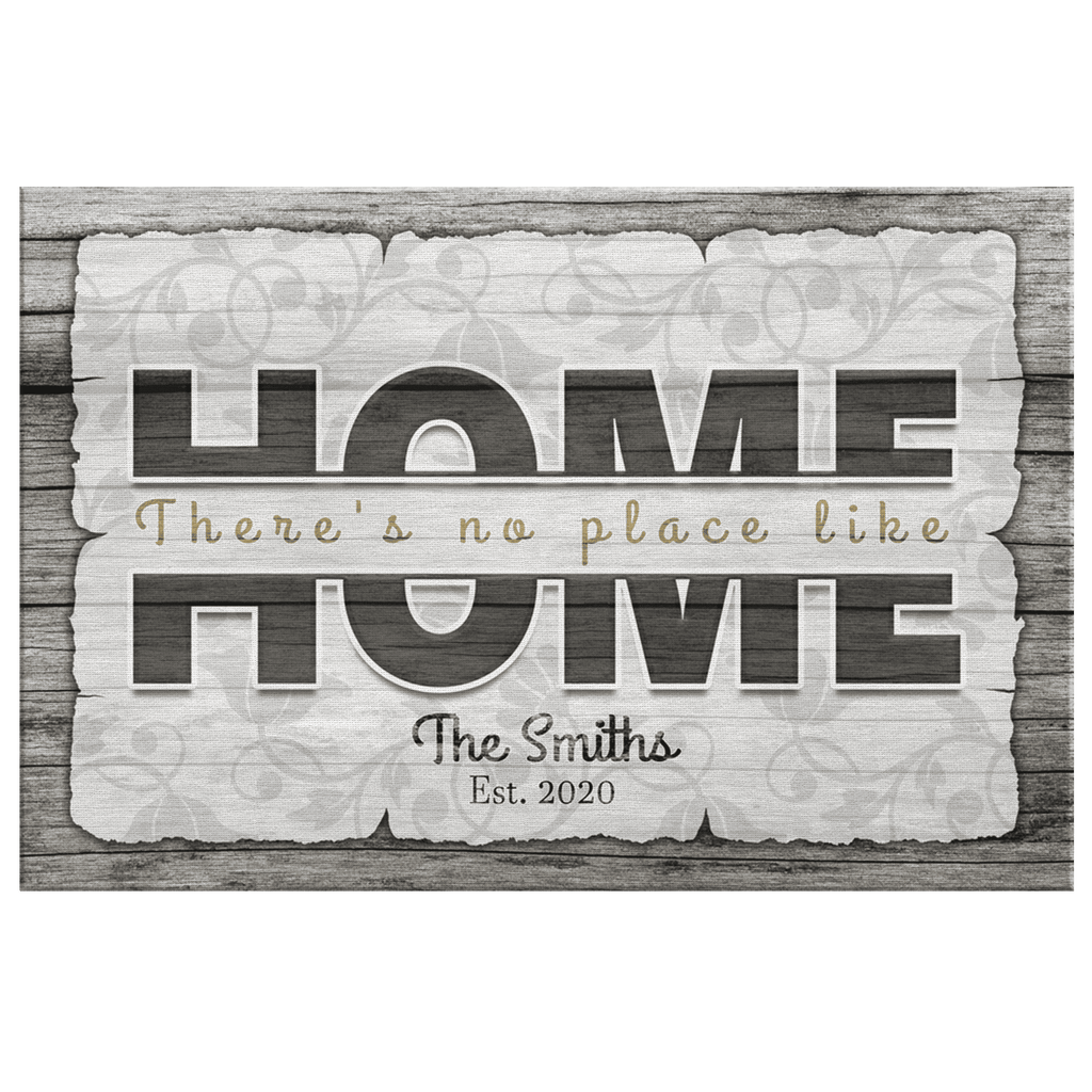 Personalized Theres No Place Like Home Premium Canvas