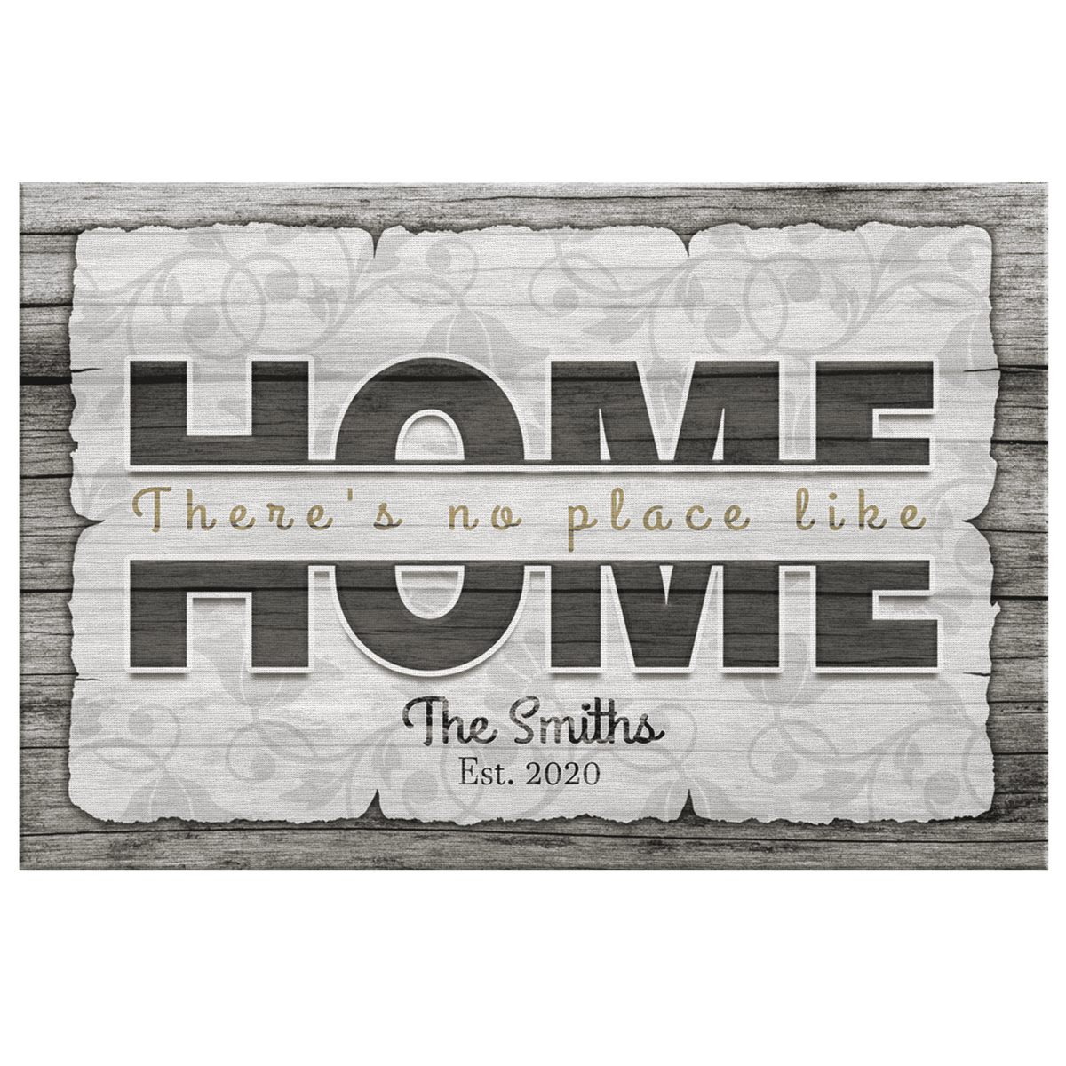 Personalized Theres No Place Like Home Premium Canvas