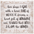 Here Sleeps A Girl With Magical Dreams Premium Canvas