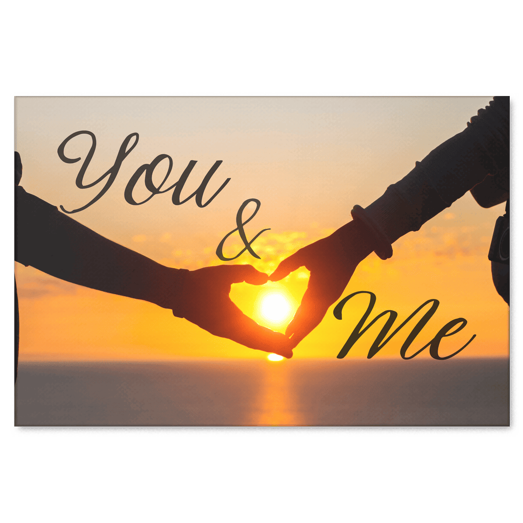 You & Me Premium Sunset Canvas