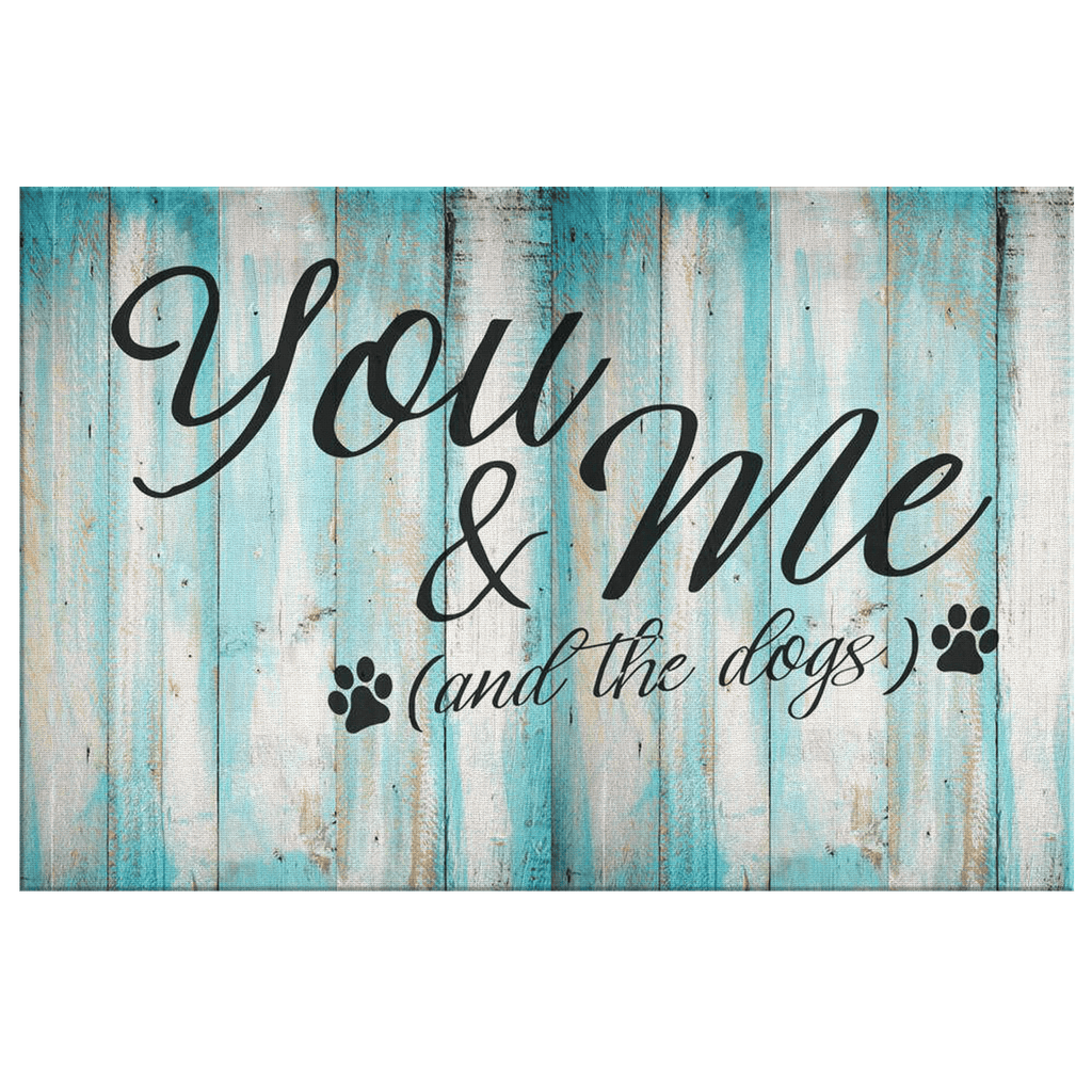 Personalized You & Me And The Dogs Premium Canvas