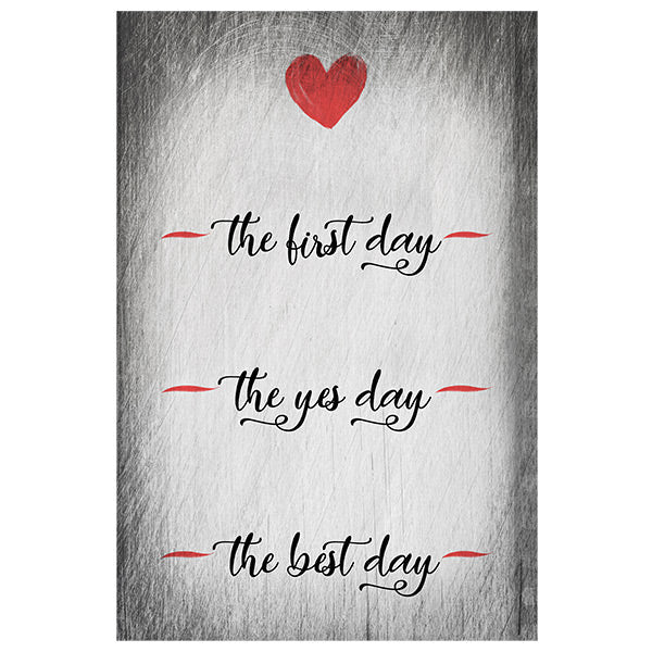 Personalized The First Yes, Best Day Canvas Wall Art – Wedding Gift