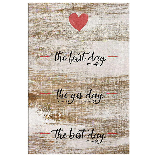 Personalized The First Yes, Best Day Canvas Wall Art – Wedding Gift