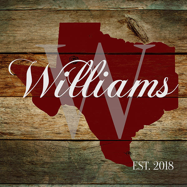 Personalized Texas Family Name Premium Canvas