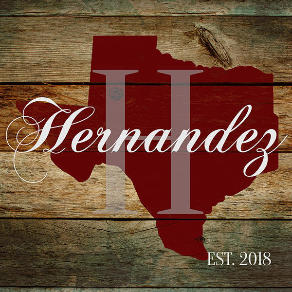 Personalized Texas Family Name Premium Canvas