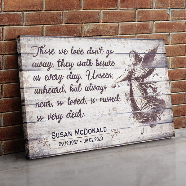 Personalized Those We Love Dont Go Away Premium Memorial Canvas