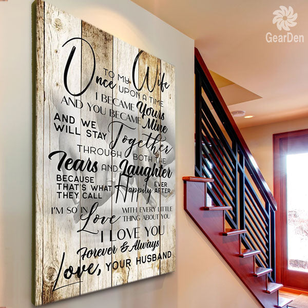 To My Wife - Once Upon A Time Canvas Wall Art – Couple Gift