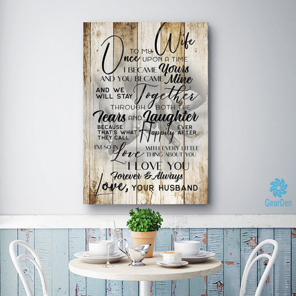 To My Wife - Once Upon A Time Canvas Wall Art – Couple Gift