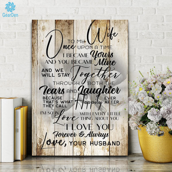 To My Wife - Once Upon A Time Canvas Wall Art – Couple Gift