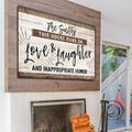 Personalized This House Runs On Love & Laughter Premium Canvas