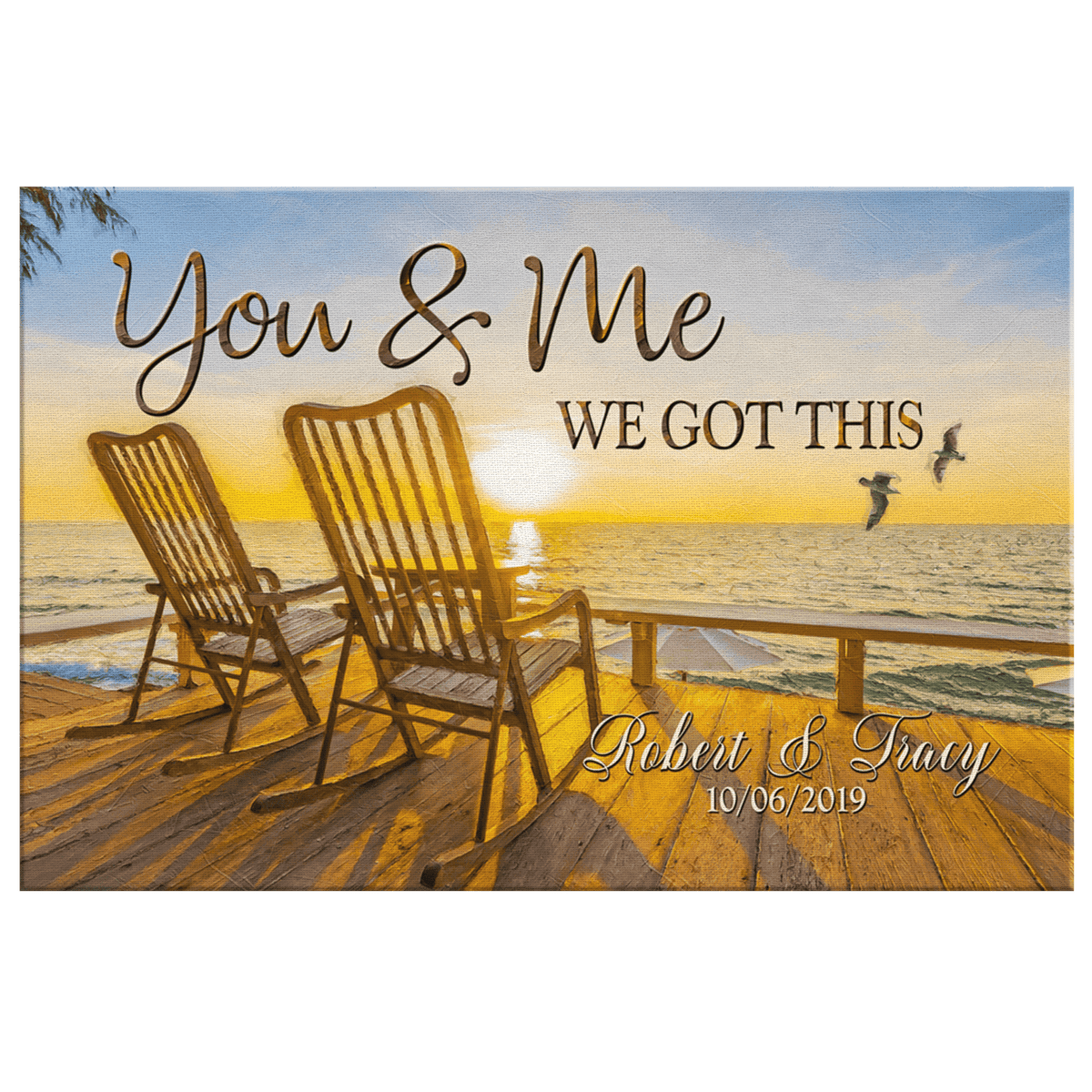 Personalized Sunset - You & Me We Got This Premium Canvas