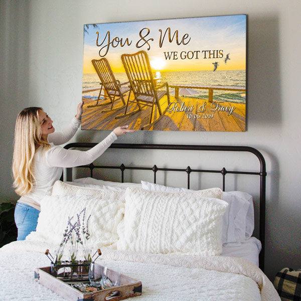 Personalized Sunset - You & Me We Got This Premium Canvas