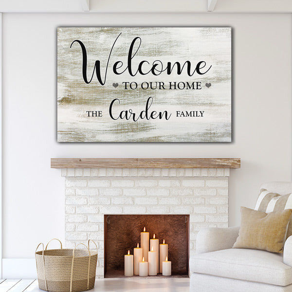 Personalized Welcome To Our Home Premium Canvas