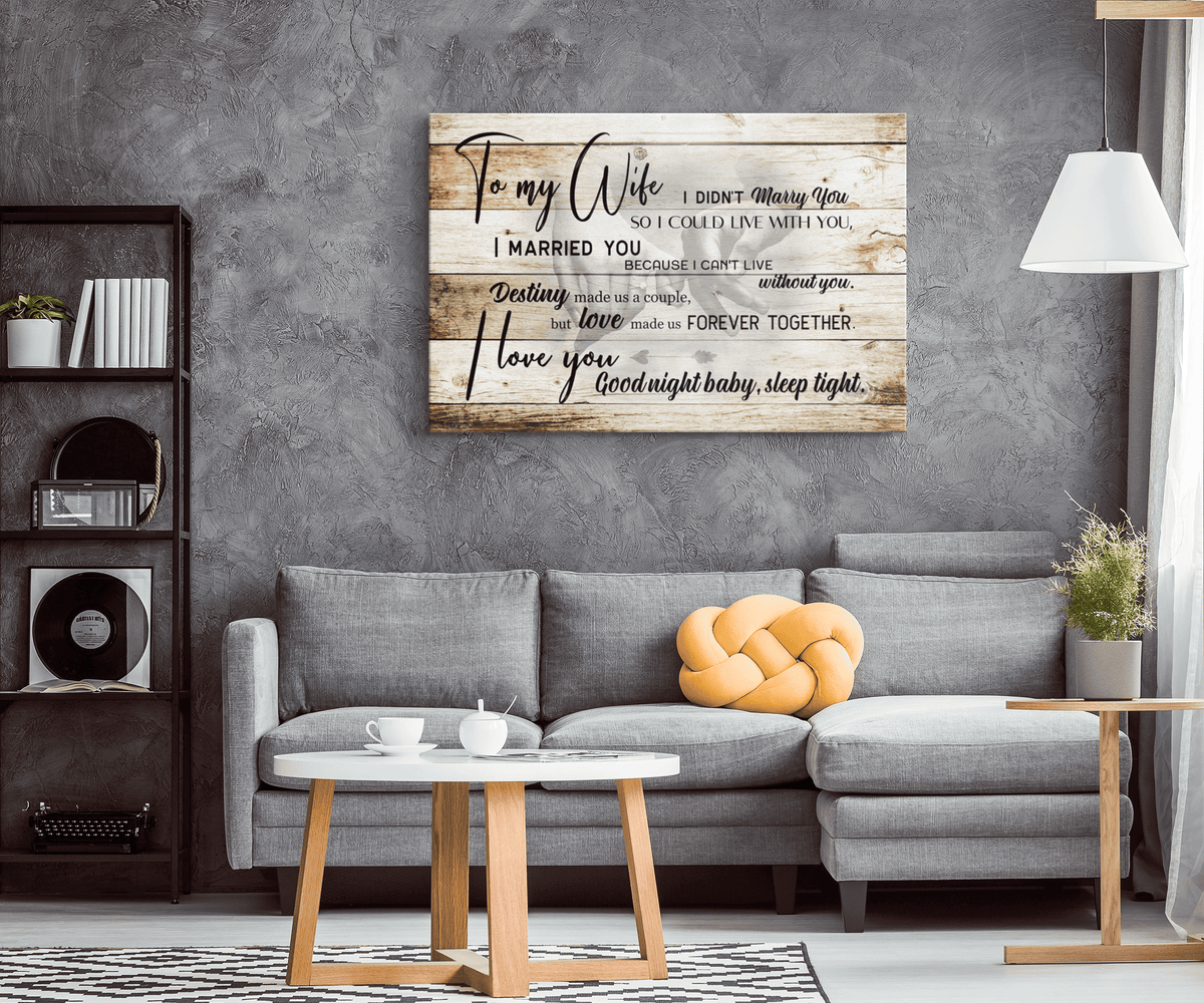 To My Wife - Destiny Made Us A Couple Premium Canvas