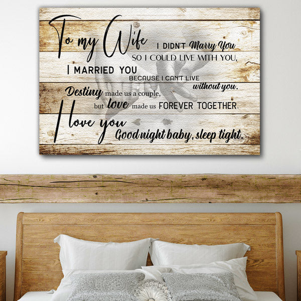 To My Wife - Destiny Made Us A Couple Premium Canvas