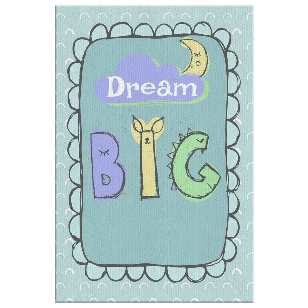 Personalized Dream Big Childs Name Premium Canvas