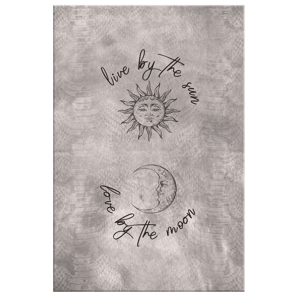 Live By The Sun, Love By The Moon Premium Canvas