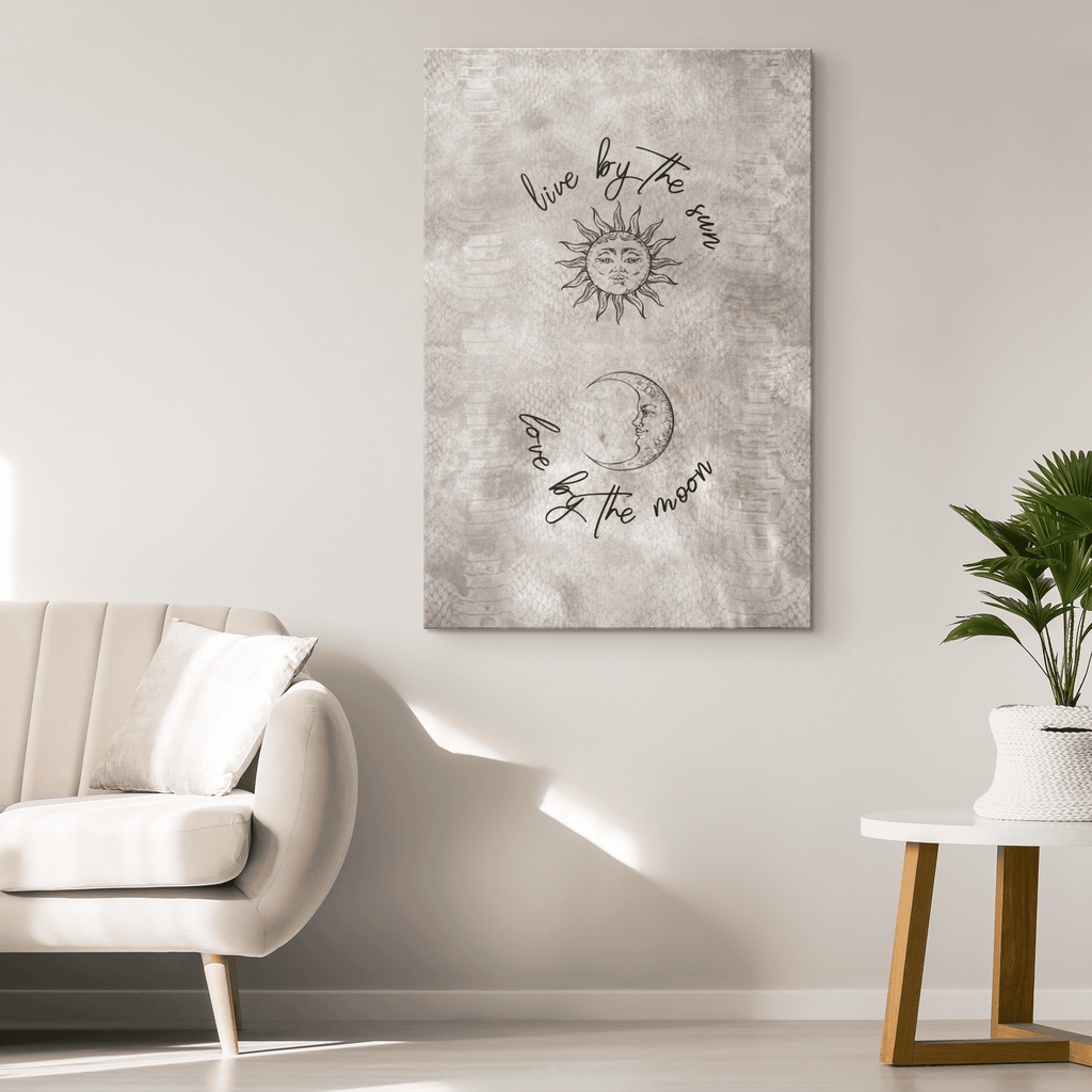 Live By The Sun, Love By The Moon Premium Canvas