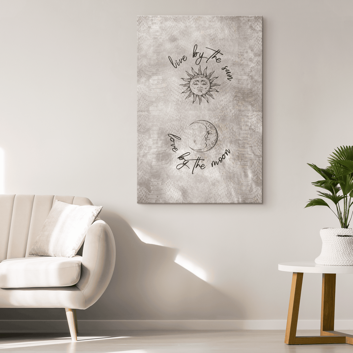 Live By The Sun, Love By The Moon Premium Canvas