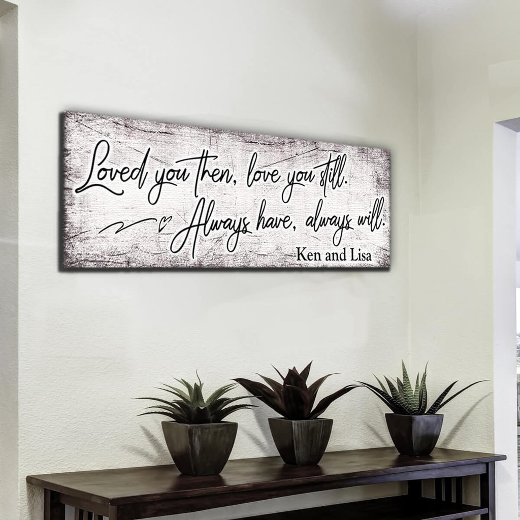 Personalized Loved You Then, Love You Still Panoramic Canvas