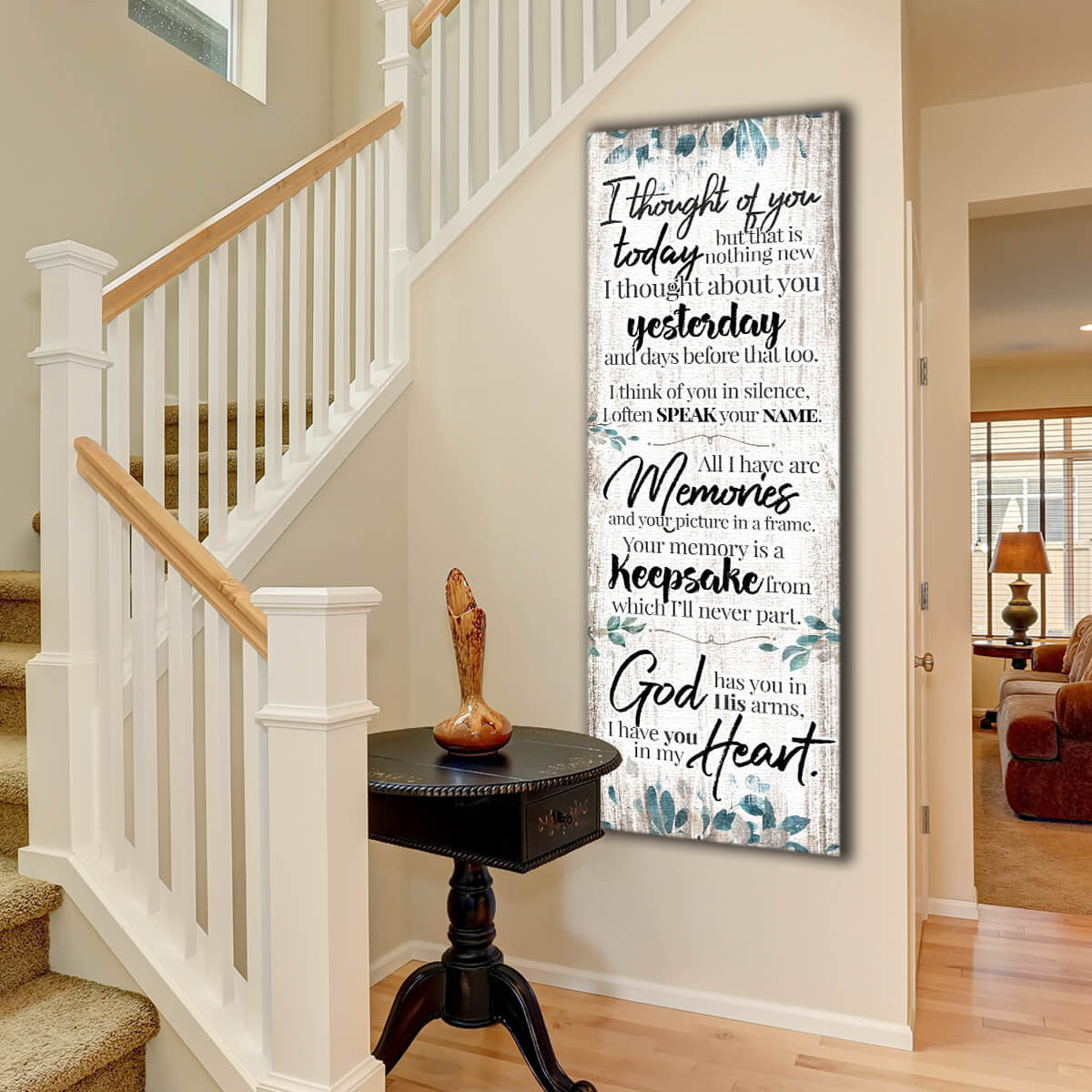 I Thought Of You Today Premium Memorial Panoramic Canvas