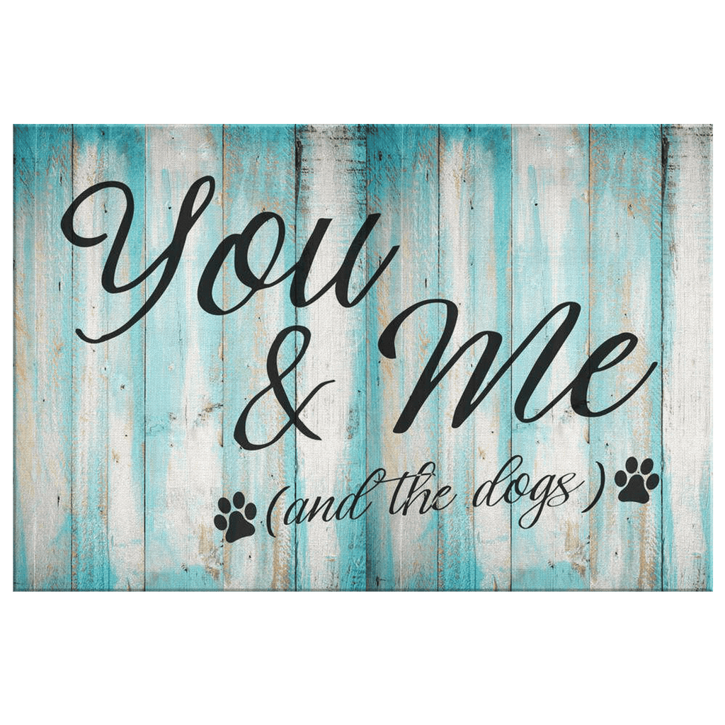 You & Me (And the Dogs) Premium Canvas