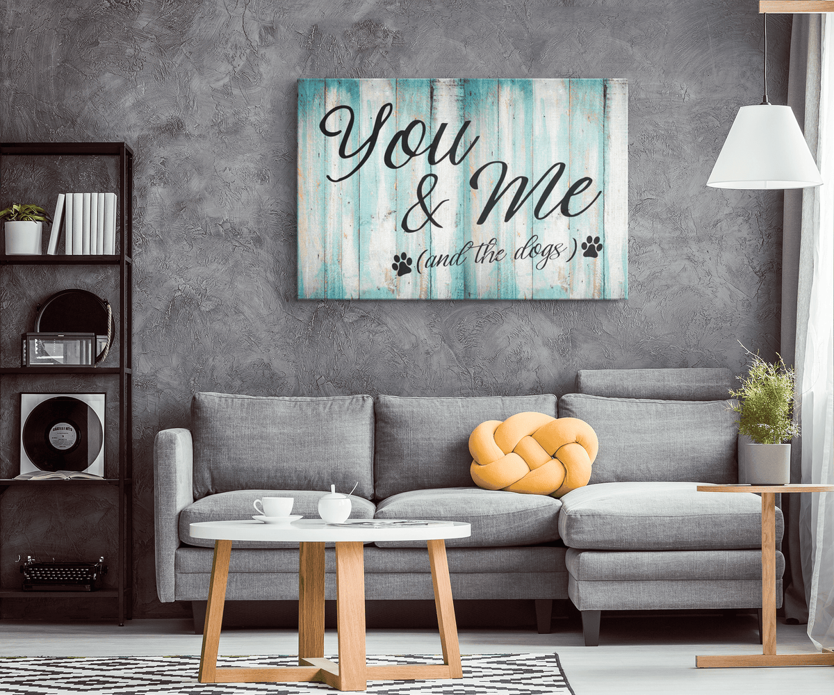 You & Me (And the Dogs) Premium Canvas
