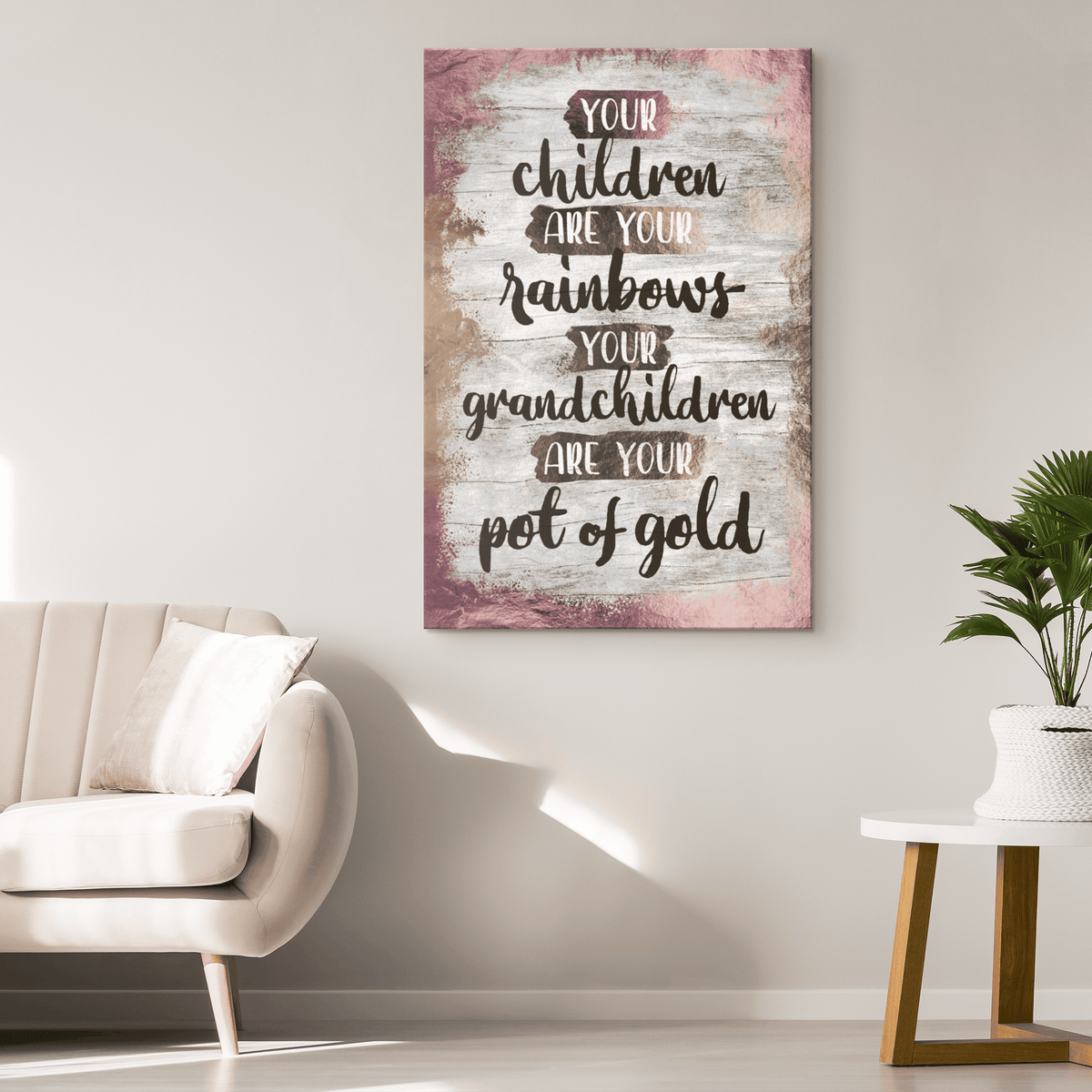 Grandchildren Are Your Pot of Gold Premium Canvas