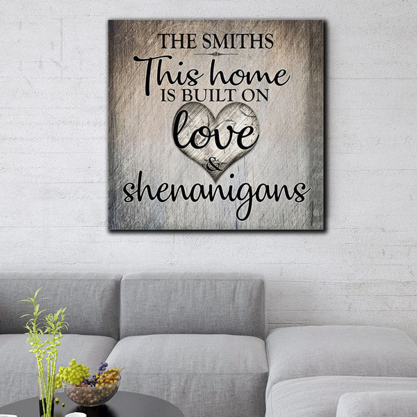 Personalized Love and Shenanigans Premium Canvas