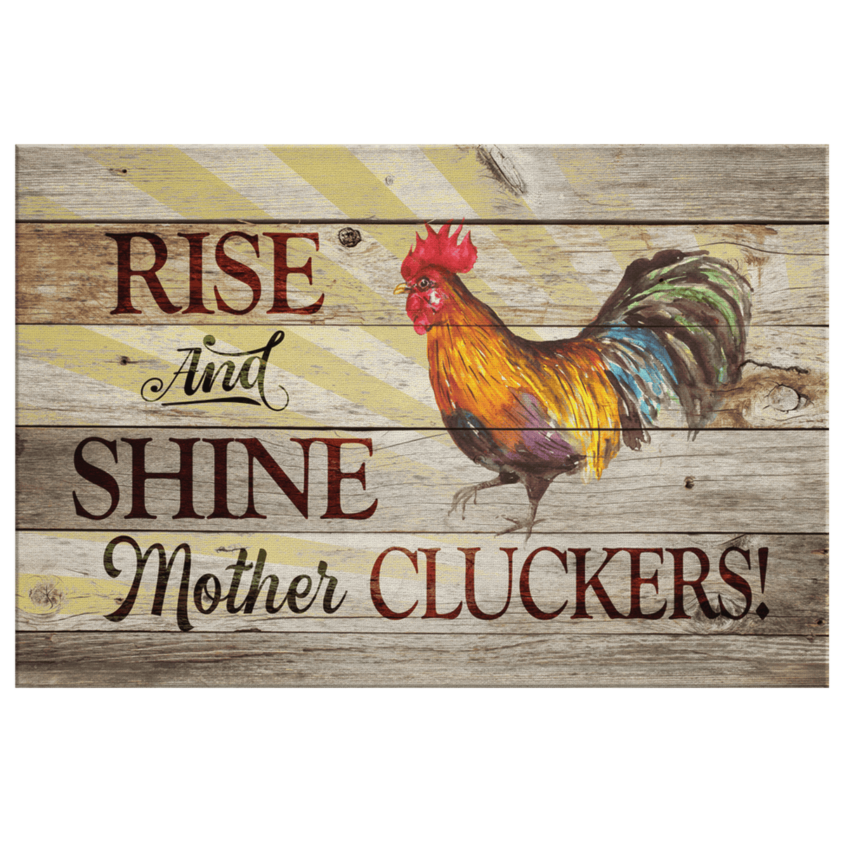 Rise And Shine Canvas Wall Art – Bedroom Decor