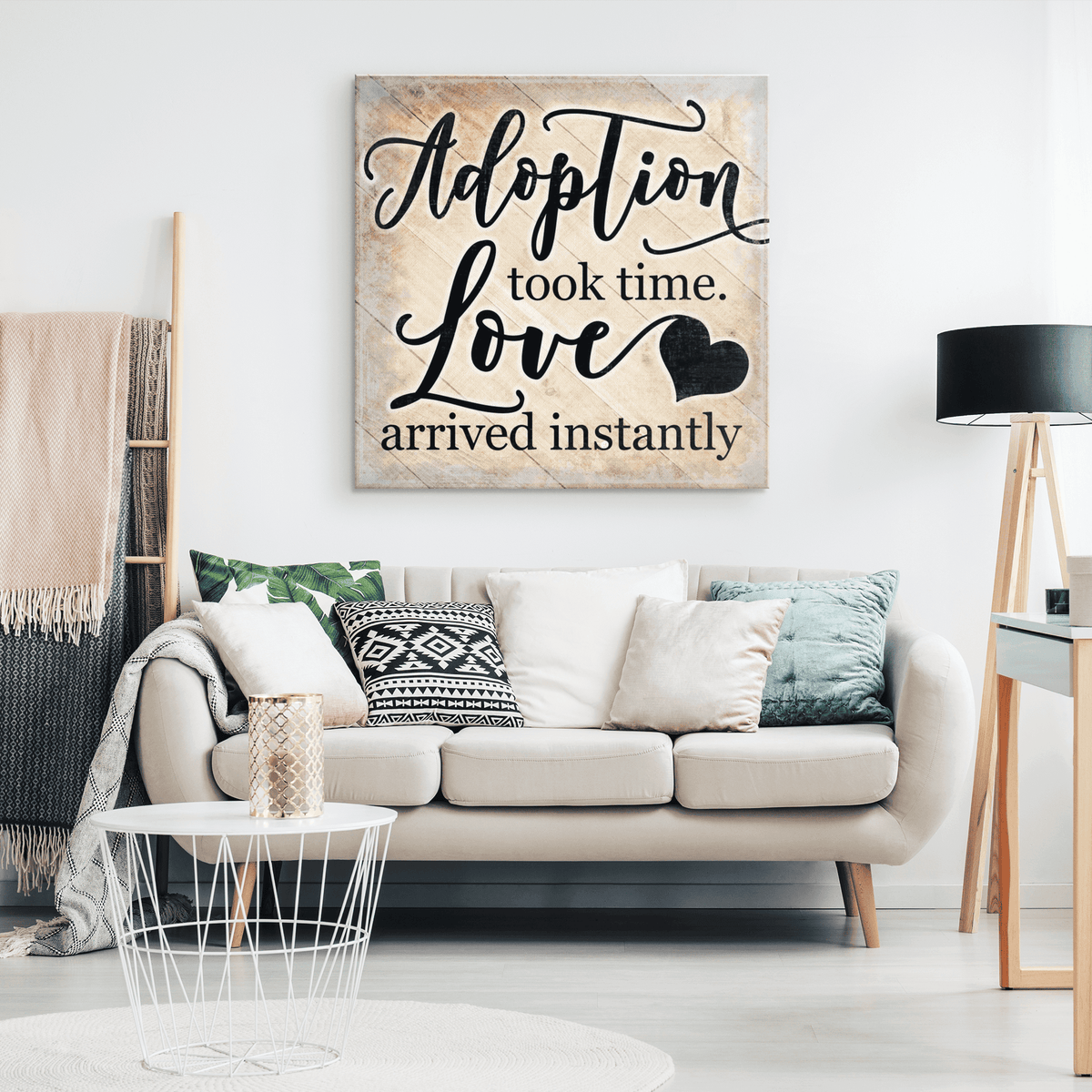 Adoption Took Time, Love Arrived Instantly Premium Canvas