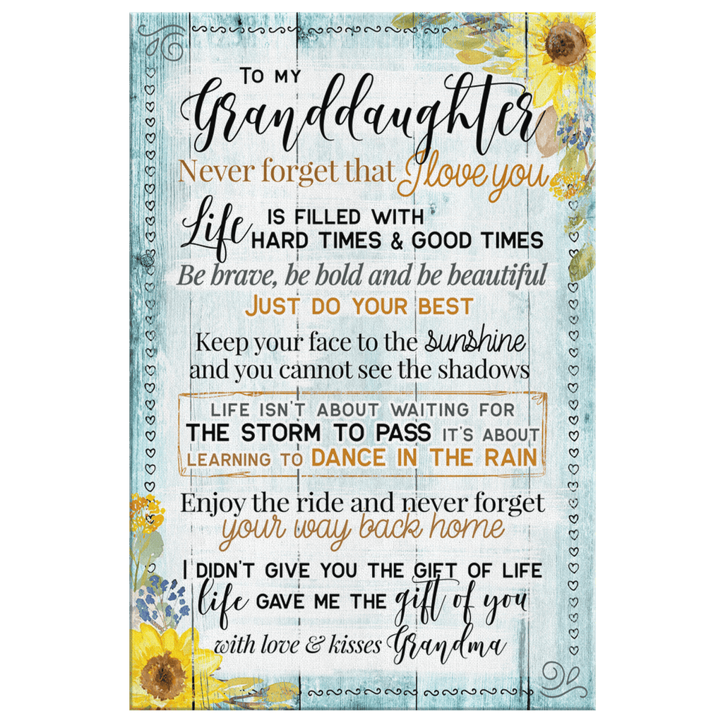 Personalized To My Granddaughter - I Love You Premium Canvas