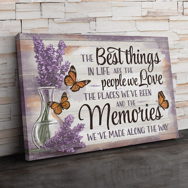 The Best Things - People, Places, Memories Premium Canvas