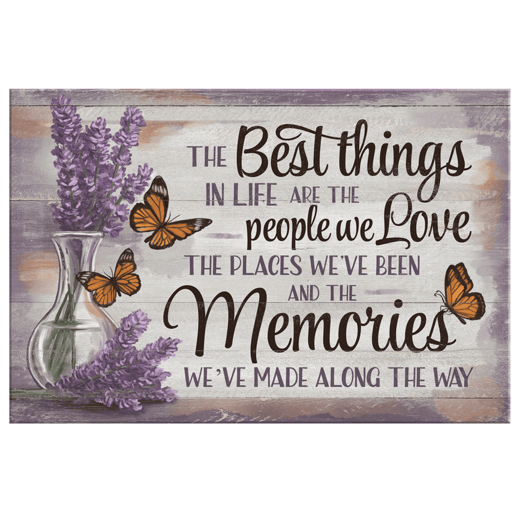 The Best Things - People, Places, Memories Premium Canvas