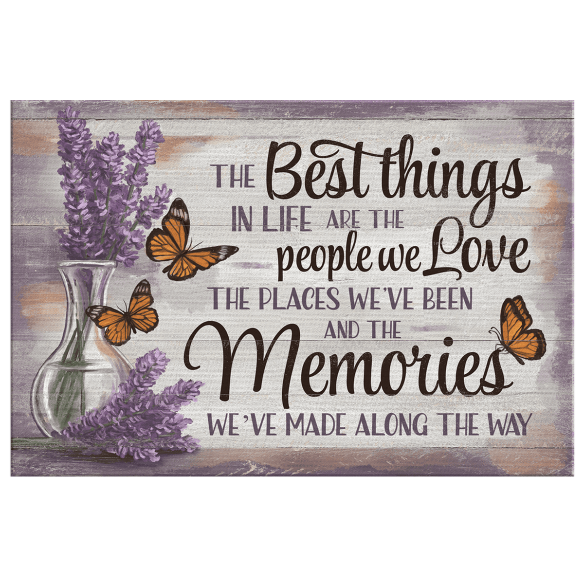 The Best Things - People, Places, Memories Premium Canvas