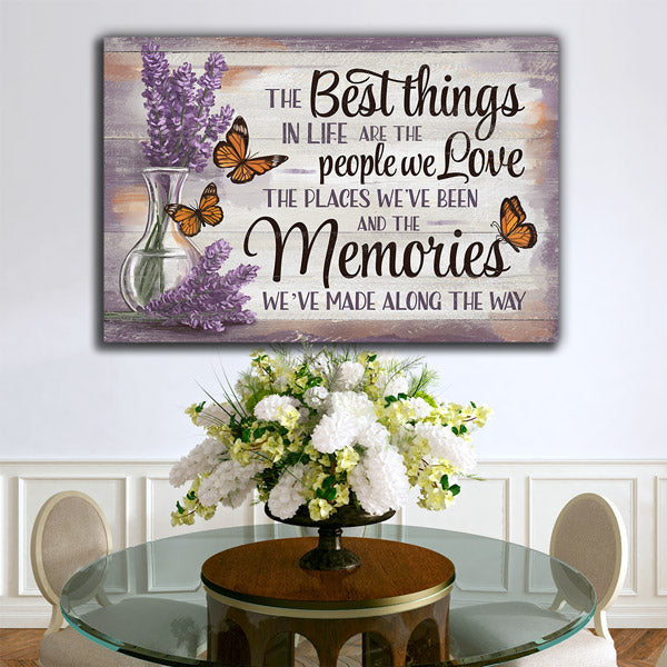 The Best Things - People, Places, Memories Premium Canvas