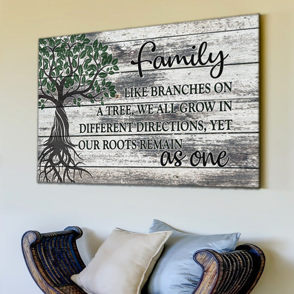 Family Tree - Roots As One Premium Canvas