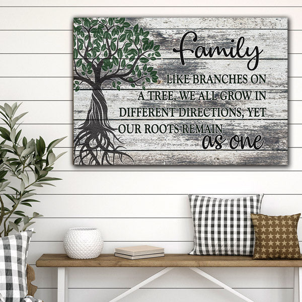 Family Tree - Roots As One Premium Canvas