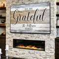 Personalized Grateful - Family Name & Year Premium Canvas