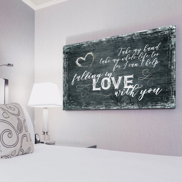 Take My Hand, My Whole Life Too Canvas Wall Art – Couple Gift