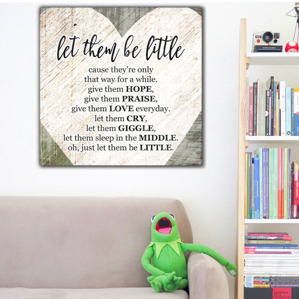 Let Them Be Little Canvas Wall Art – Kids Room Decor