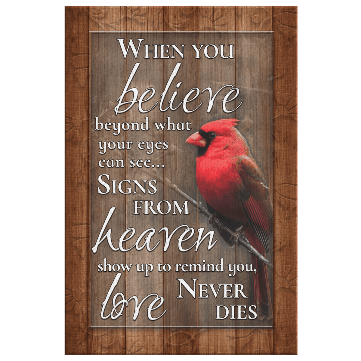 Signs From Heaven - Love Never Dies Premium Canvas