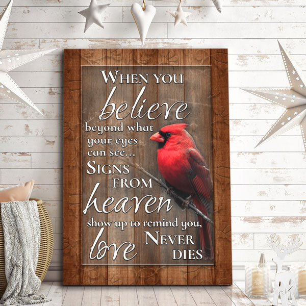 Signs From Heaven - Love Never Dies Premium Canvas